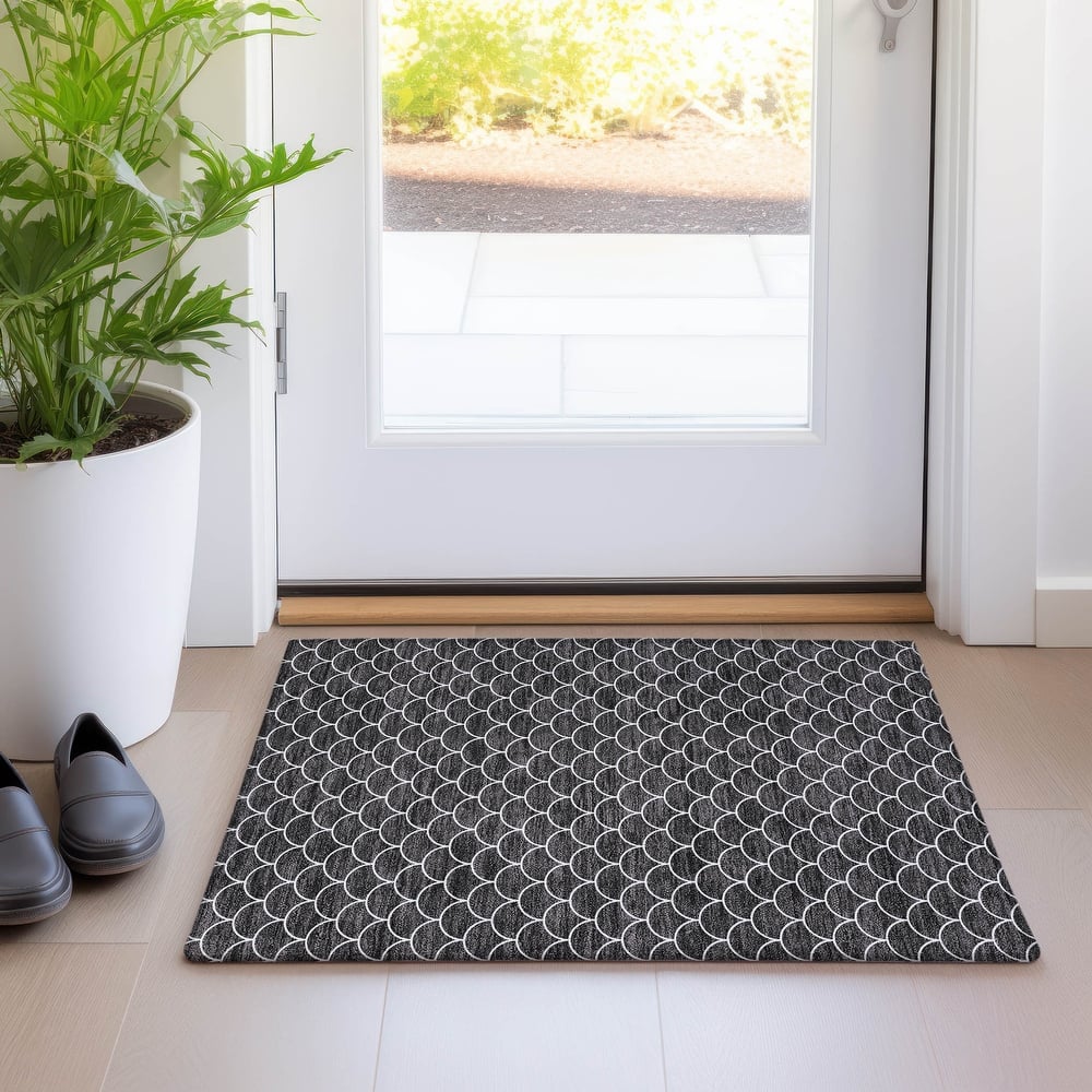 Premium Washable Super Soft Geo Scallops Mayfield Rug