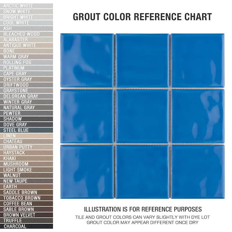 Merola Tile Twist Square Blue Sky 11-3/4" x 11-3/4" Ceramic Mosaic Wall Tile