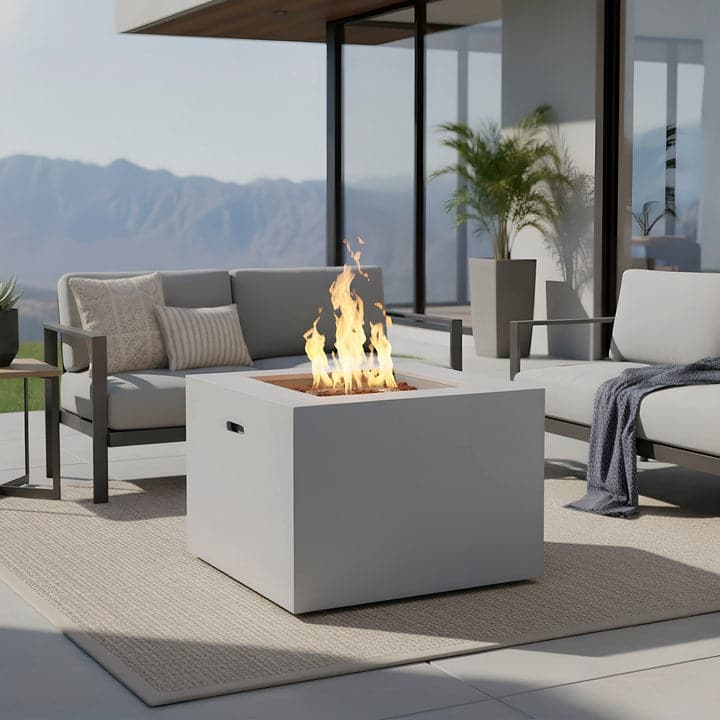 Kinger Home 32-Inch Outdoor Propane Alloy Steel Fire Pit for Patio