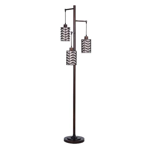 Floor Lamp - Rubbed Bronze Finish - Steel Shade