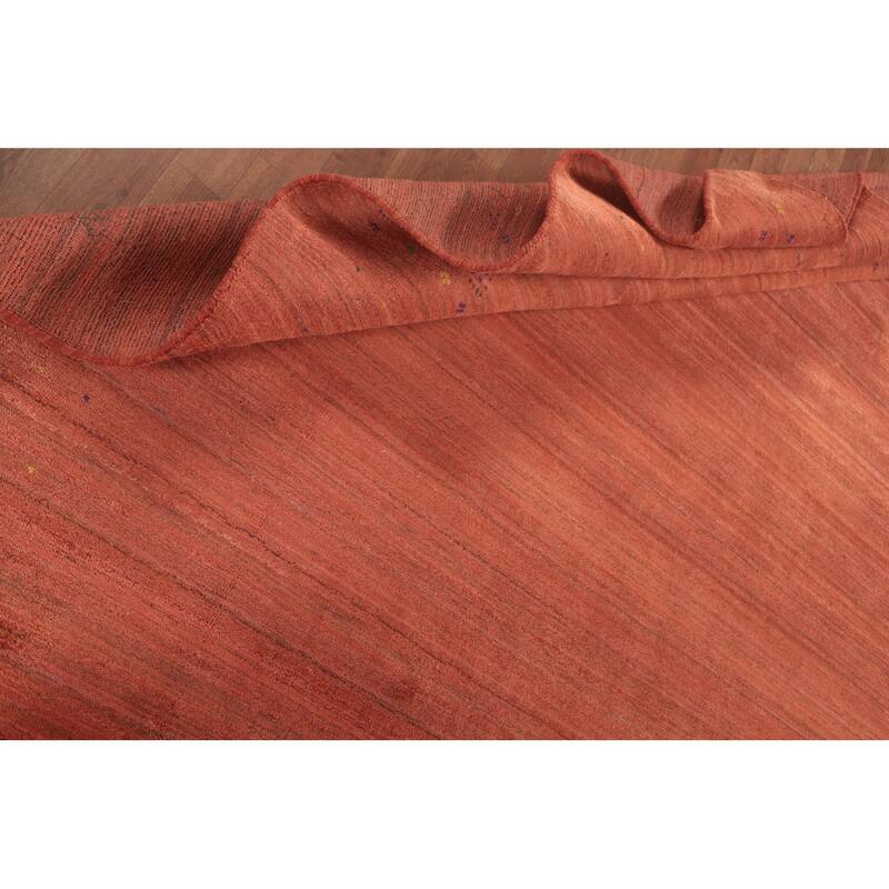 Striped Gabbeh Oriental Area Rug Handmade Bedroom Silk Carpet - 8'5"x 11'7"