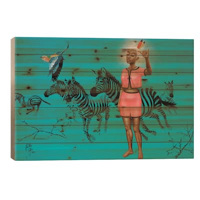 Keep The Cool Print On Wood by Christian Beijer - Multi-Color