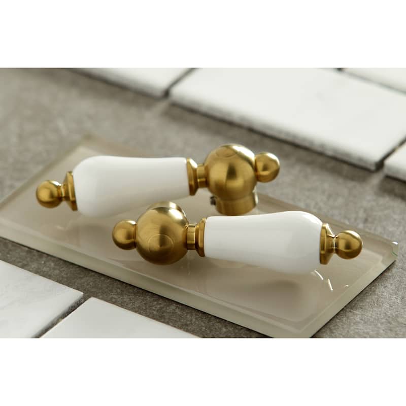 Vintage Two-Handle 3-Hole Wall Mount Bathroom Faucet