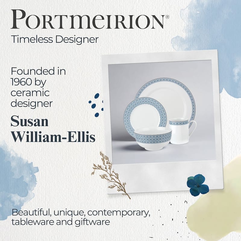 Portmeirion Home Mallorca 16 Piece Porcelain Dinnerware Set