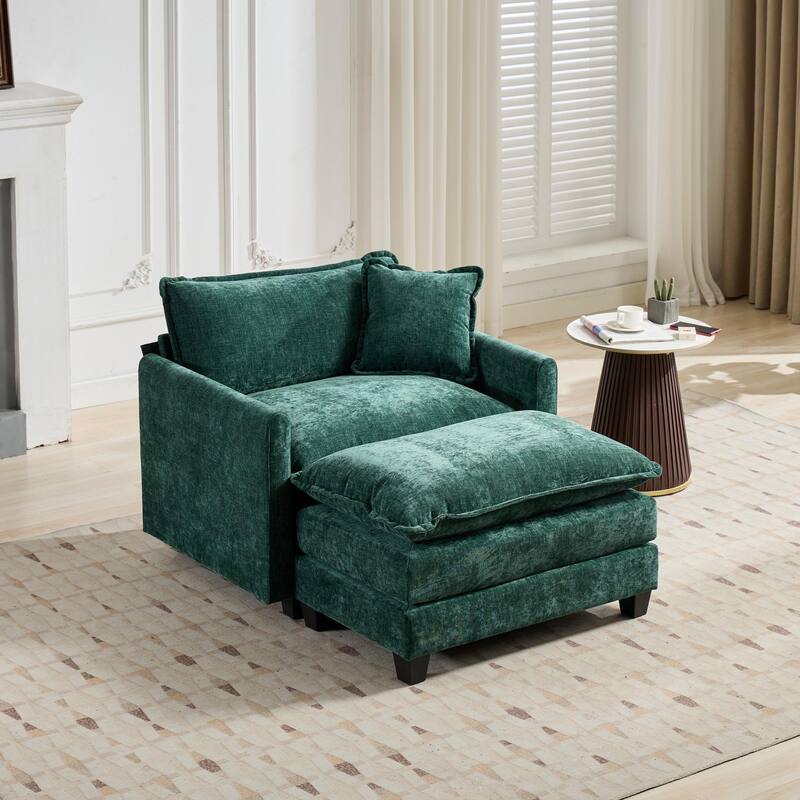 Cloud Sofa Ottoman only, Modern Sectional Couch, for Living Room Bedroom and Apartment