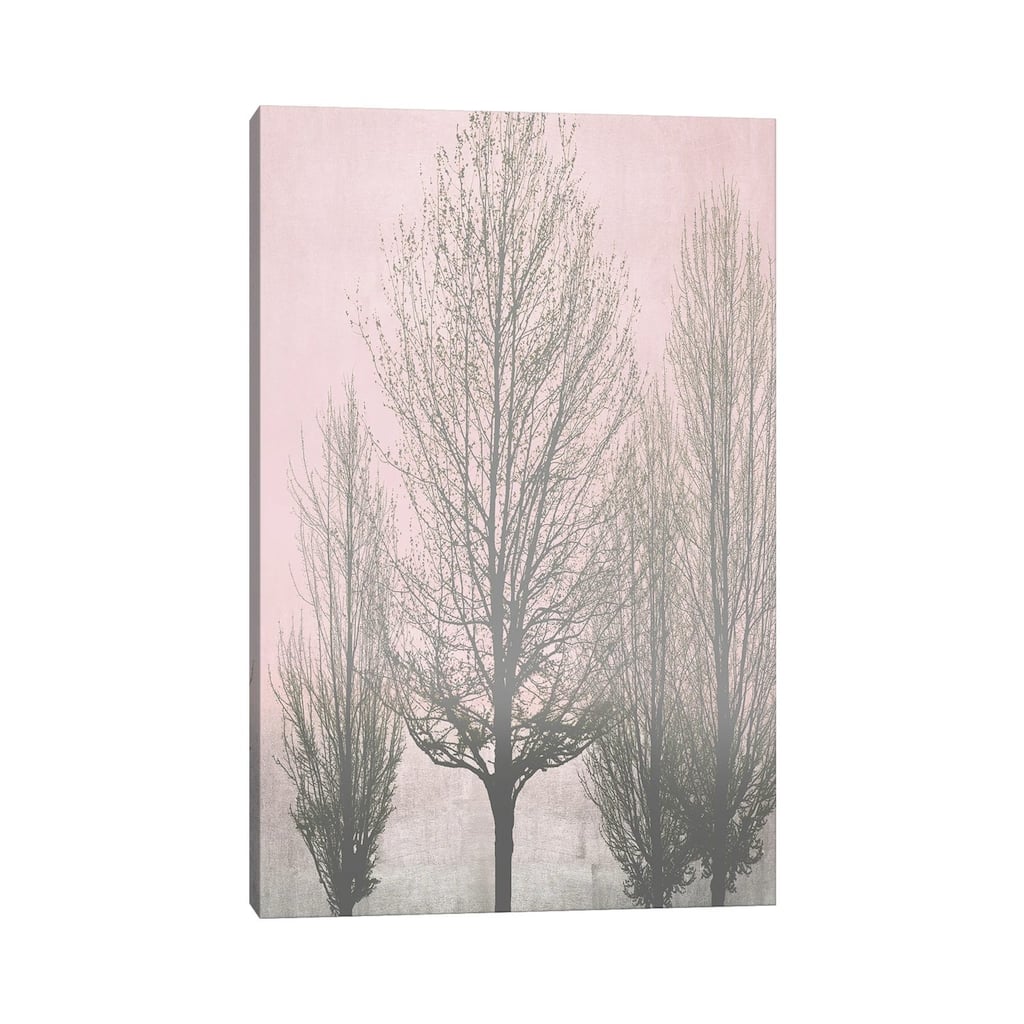 iCanvas "Gray Trees On Pink Panel II" by Kate Bennett Canvas Print