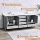 preview thumbnail 8 of 10, Prismosaic 84 in. Lunar Gray Vanity with Countertop & Splash, Double Sinks