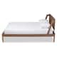 Sadler Mid-Century Ash Walnut Finish Wood Platform Bed