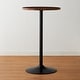 preview thumbnail 18 of 31, Glitzhome 39.5"H Modern Bistro Walnut Top Round Pub Bar Table