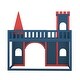 preview thumbnail 6 of 7, Twin Size Castle Shaped High Quality Pinewood Loft Bed with Underbed Storage Space and Side Rails