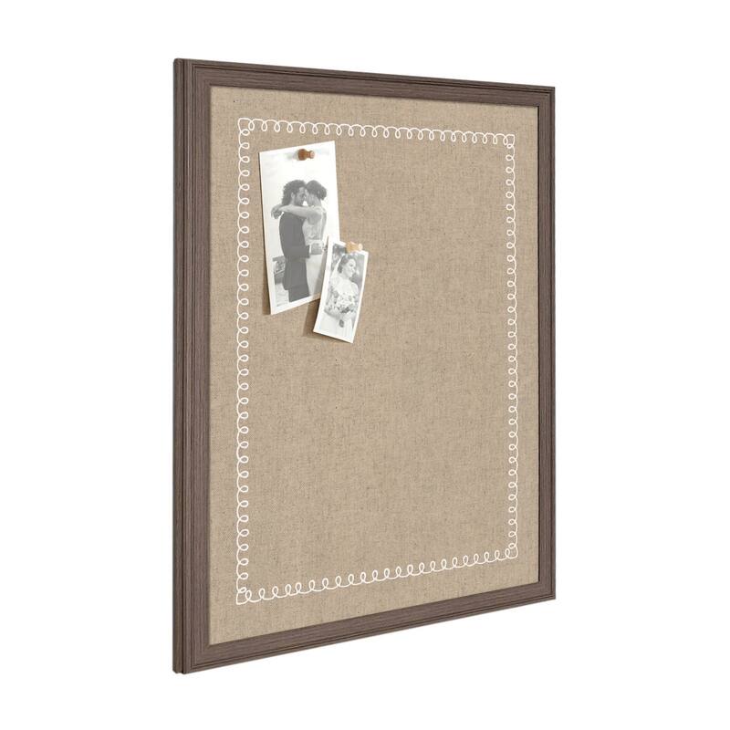 Kate and Laurel Pinboard White Scalloped Edge