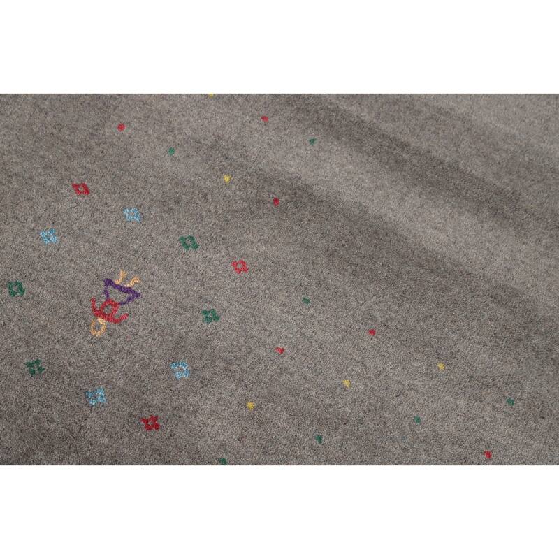 Hand Knotted Oriental 100% Wool Carpet Tribal Tribal Greys & Charcoal Gabbeh Area Rug - 12' 1'' X 9' 1''