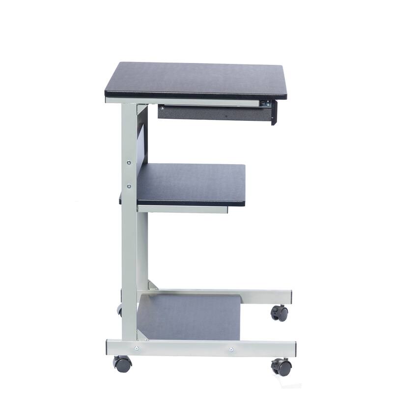Techni Mobili Rolling Laptop Cart with Storage Graphite - 21.50"L * 20.50"W * 30.50"H