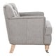 preview thumbnail 5 of 8, SAFAVIEH Manchester Light Grey Tufted Club Chair - 28" x 34.4" x 32.7"