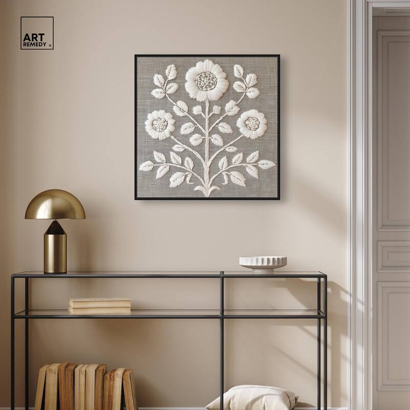 Stitched Symmetry I Canvas by Art Remedy