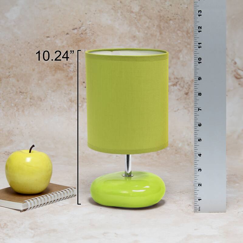 Bedside Stone Table Lamp - 10.25" - Green