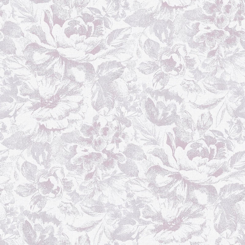 Galerie Wallcoverings Nordic Elements Large Floral Bunches Non-woven Matte Wallpaper Roll - 33 feet x 21 inches - Pink