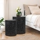 preview thumbnail 5 of 14, Adeco Set of 2 Round Nesting Side End Tables Set for Bedroom Black