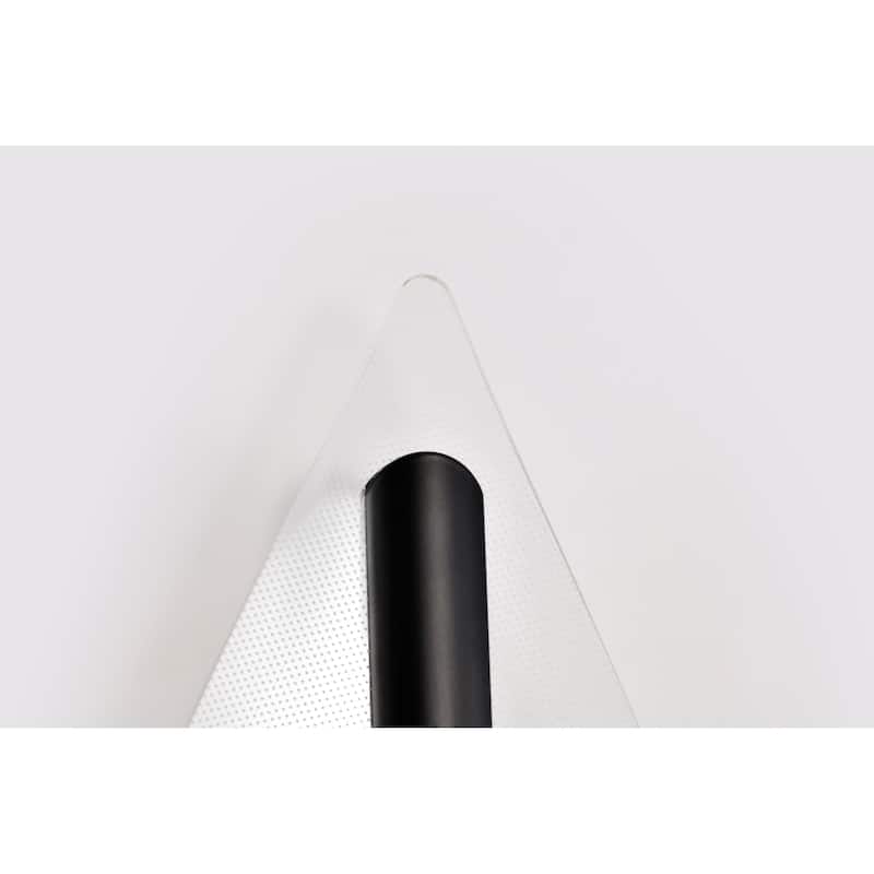 Geneva 24 Inch LED Large Wall Sconce Matte Black Silk Screened Acrylic Lens