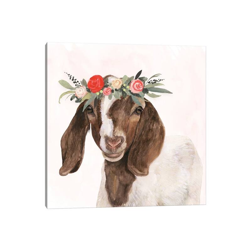 iCanvas "Garden Goat II" by Victoria Borges Canvas Print