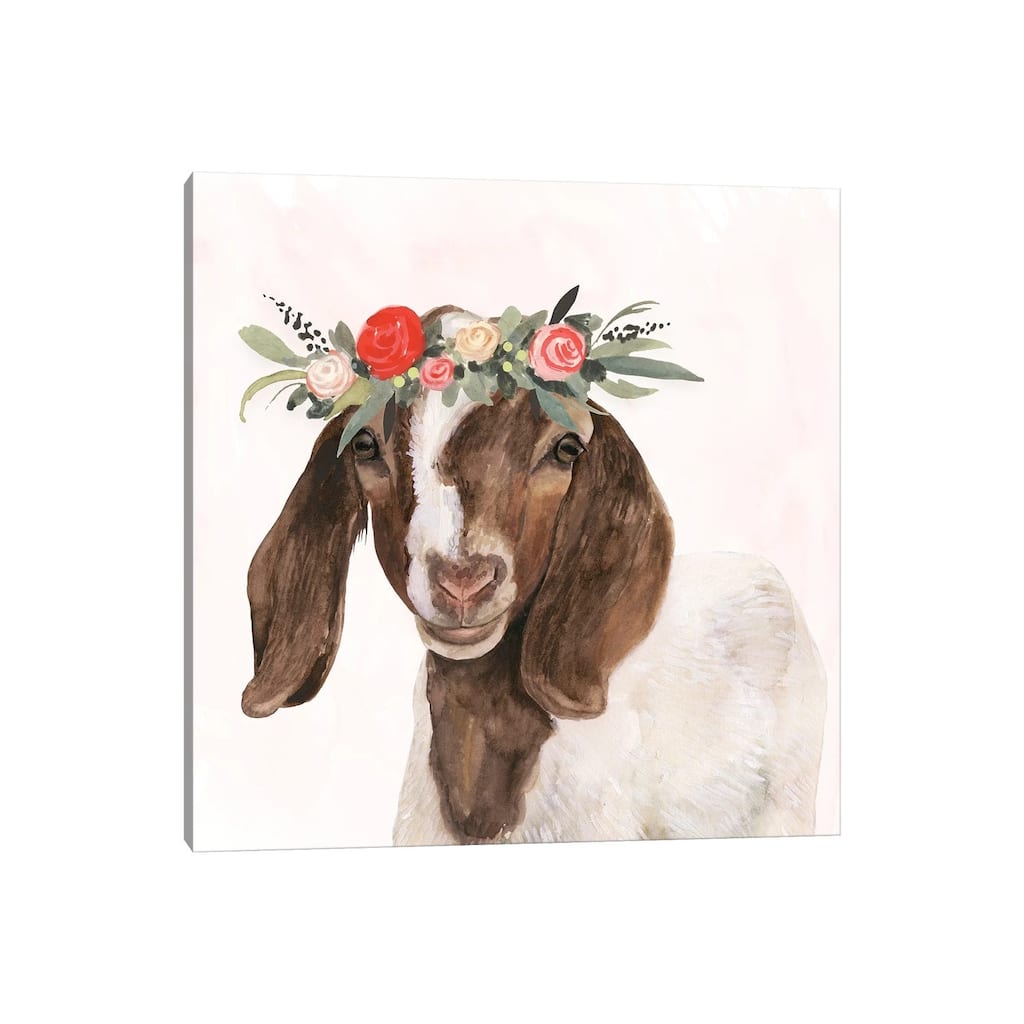 iCanvas "Garden Goat II" by Victoria Borges Canvas Print