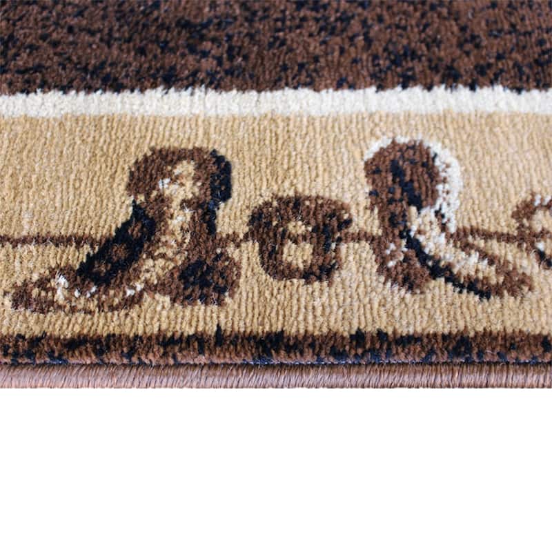 Western Style Cowboy Boot Olefin Indoor Area Rug - 2' x 11'