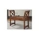 preview thumbnail 6 of 9, Heron Ridge Casual Vintage Storage Accent Bench Brown