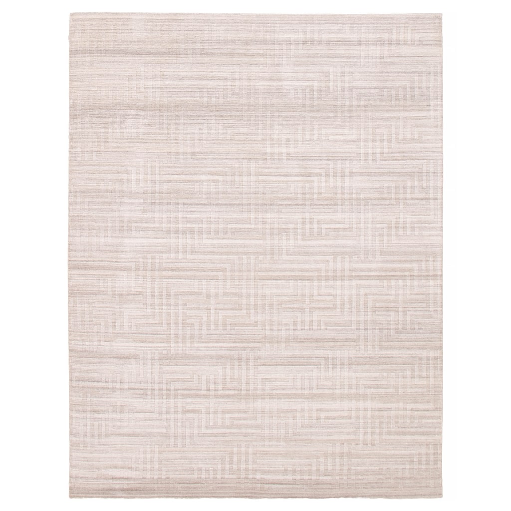 ECARPETGALLERY Hand Loomed Kashkuli Gabbeh Grey Wool Rug - 7'8 x 10'0