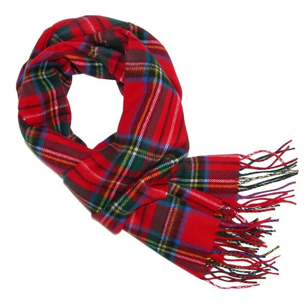 Shop David Young Soft Plaid Winter Scarf One Size Overstock