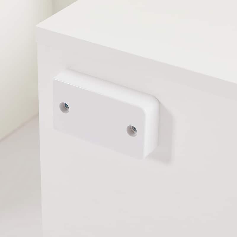 White 51" TV Stand with LED & Glass Shelf for TVs Up to 55"