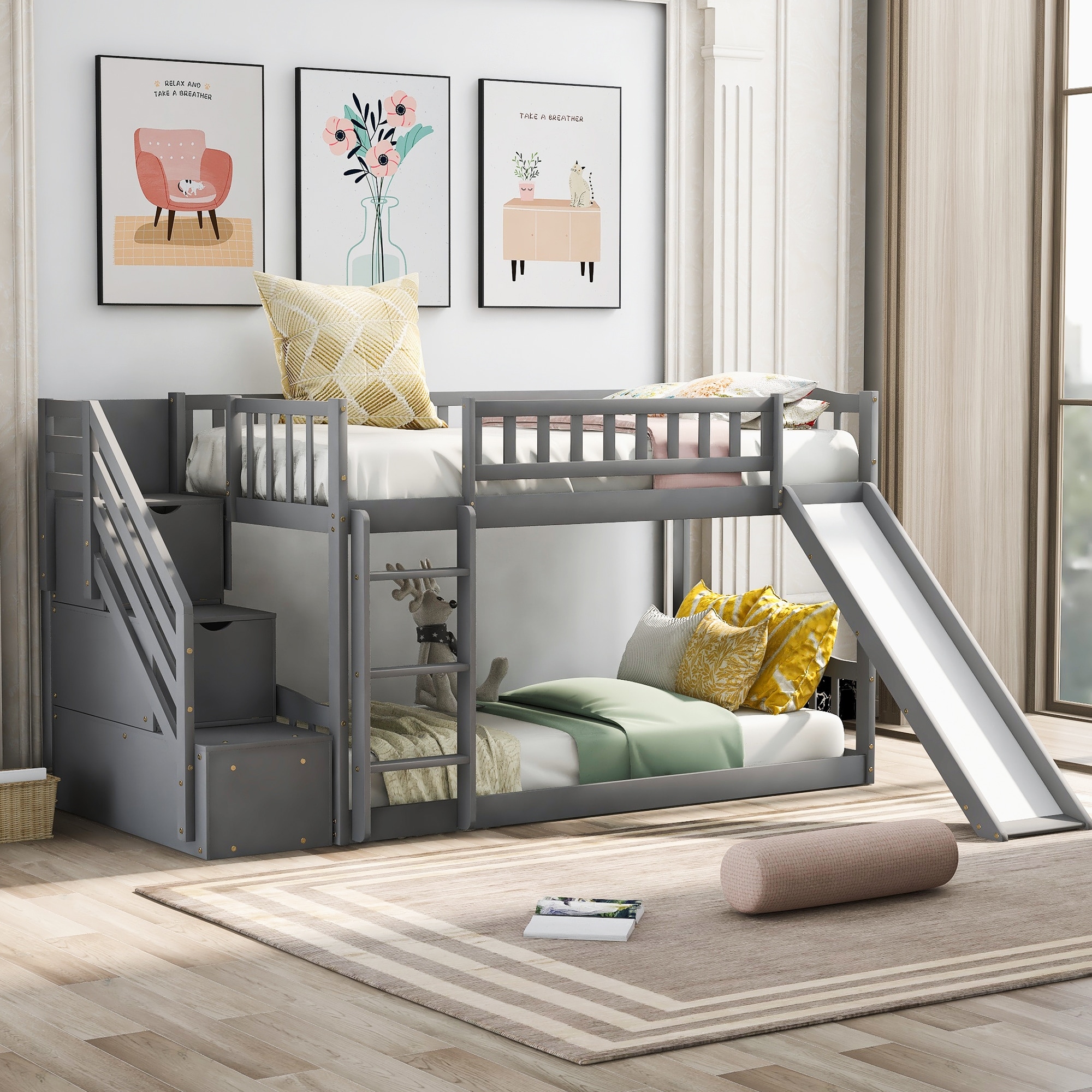 Modern twin over full 2025 bunk bed