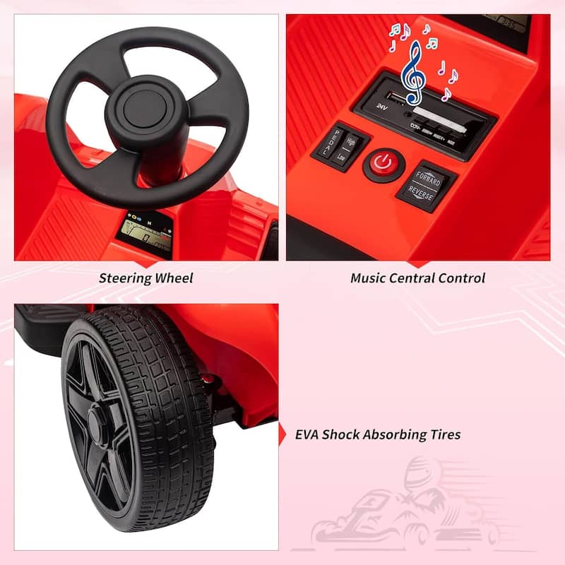 24V 2 Seaters Kids Ride On Car Toy with Remote Control