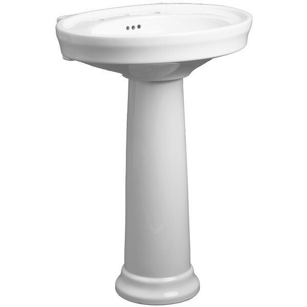 Mirabelle MIRBR350A Boca Raton 17-1/2" High Pedestal Base Only - White