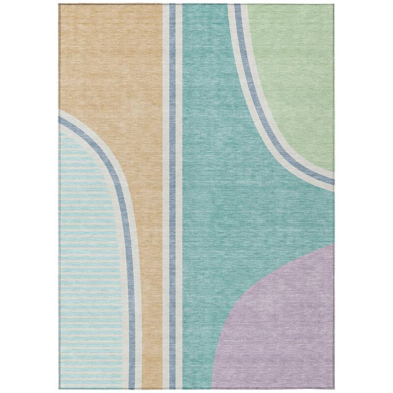 Machine Washable Indoor/ Outdoor Contemporary Keely Chantille Rug