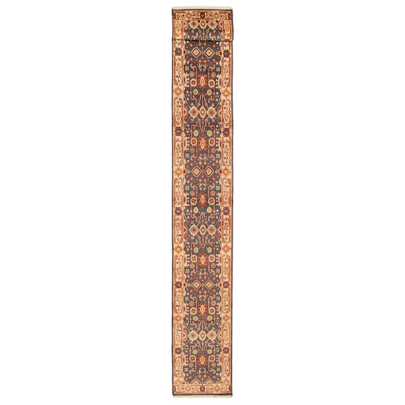 ECARPETGALLERY Hand-knotted Serapi Heritage Dark Grey Wool Rug - 2'5 x 19'6 - Dark Grey - 2'5 x 19'6
