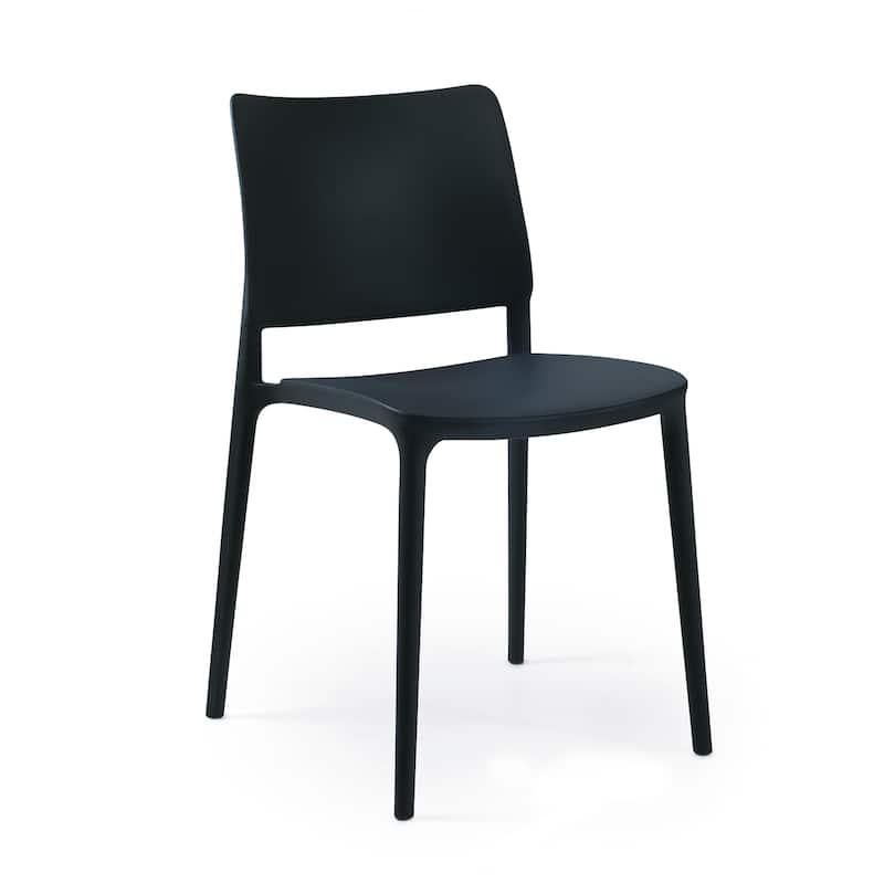 WRGHOME Modern Stacking Patio Dining Side Chair Indoor/Outdoor (Set of 2) - 31.30'' H X 19.29'' W X 21.06'' D