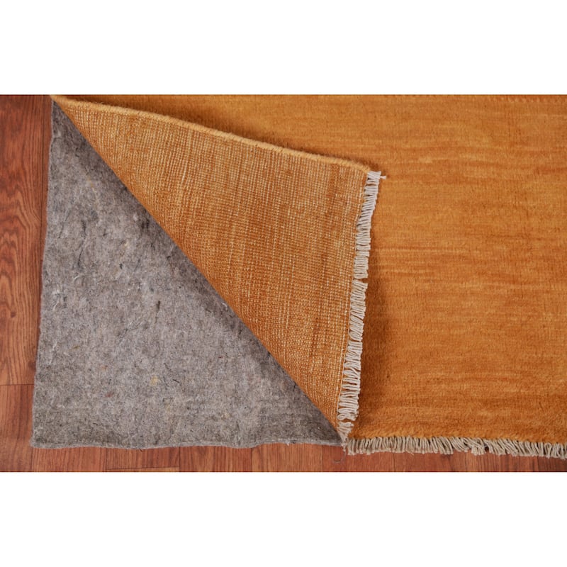 Orange Rust Gabbeh Oriental Rug Handmade Wool Carpet - 3'11" x 5'7"