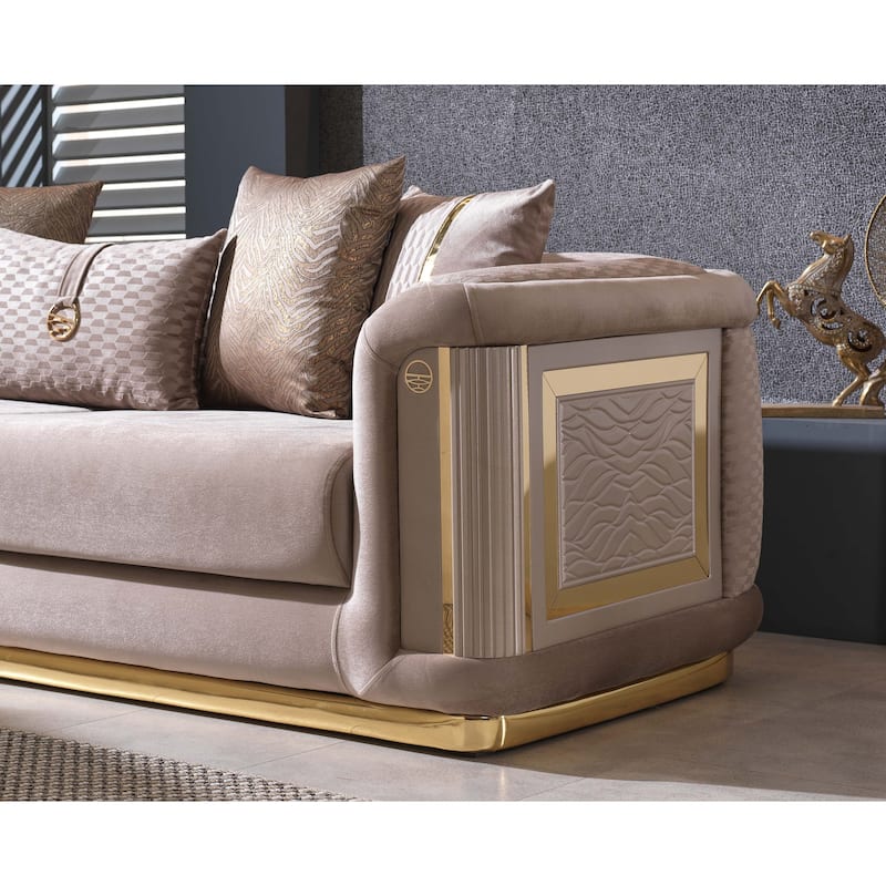 Elenga 4 Pieces Living Room Set 1 Sofa 1 Loveseat 2 Chair