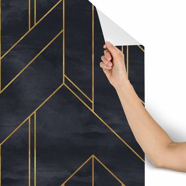 Shop Hertis Modern Geometric Removable Wallpaper 10 Ft H X 24