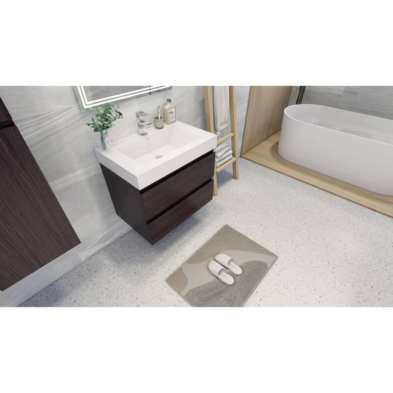 Baillie 30'' Wall-Mounted Vanity with Reinforced Acrylic Sink