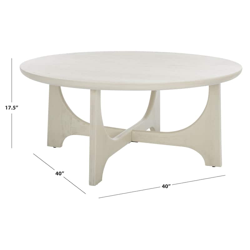 SAFAVIEH Couture Sasha Wood Round Coffee Table - 40 in. W x 40 in. D x 18 in. H