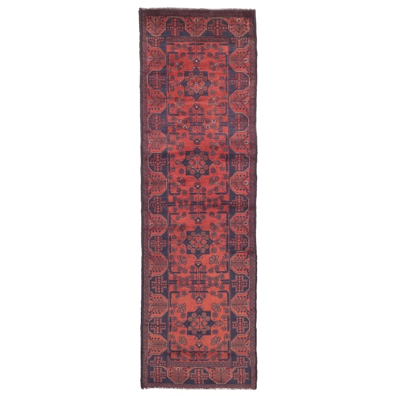 ECARPETGALLERY Hand-knotted Finest Khal Mohammadi Red Wool Rug - 2'8 x 9'2
