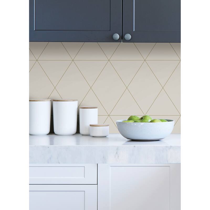 Scott Living Double Take Gold Self Adhesive Wallpaper