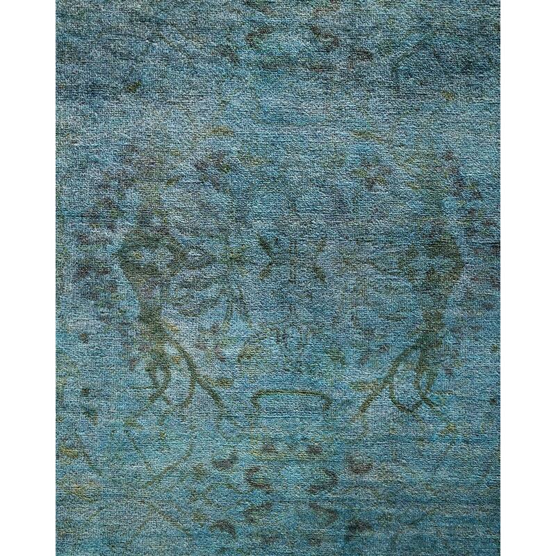 Fine Vibrance, One-of-a-Kind Hand-Knotted Runner Rug - Gray, 2' 8" x 11' 8" - 2' 8" x 11' 8"