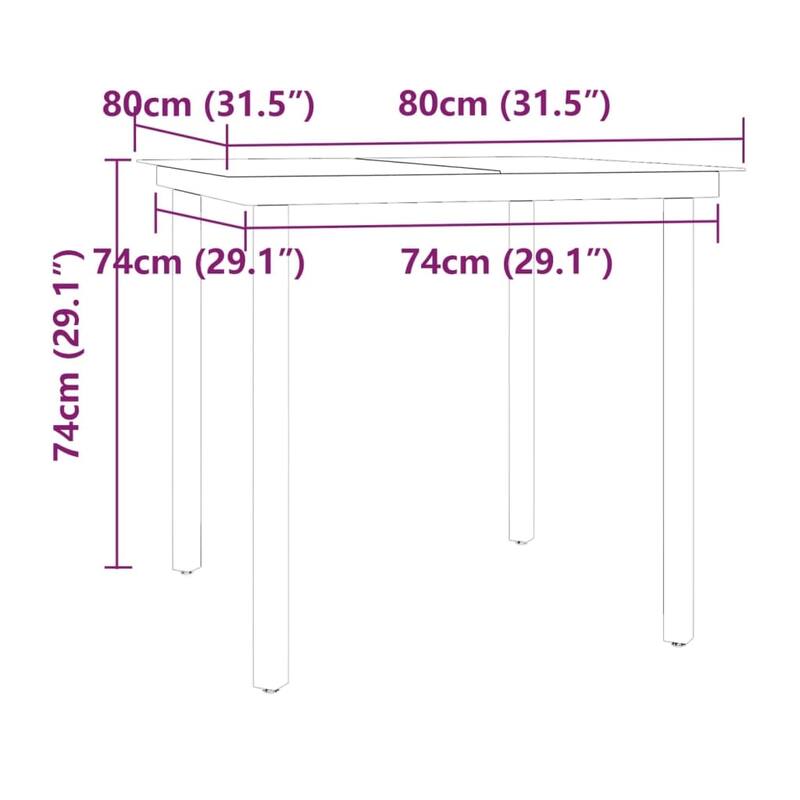 vidaXL Patio Dining Set Outdoor Dining Set Table and Chair Set for Garden