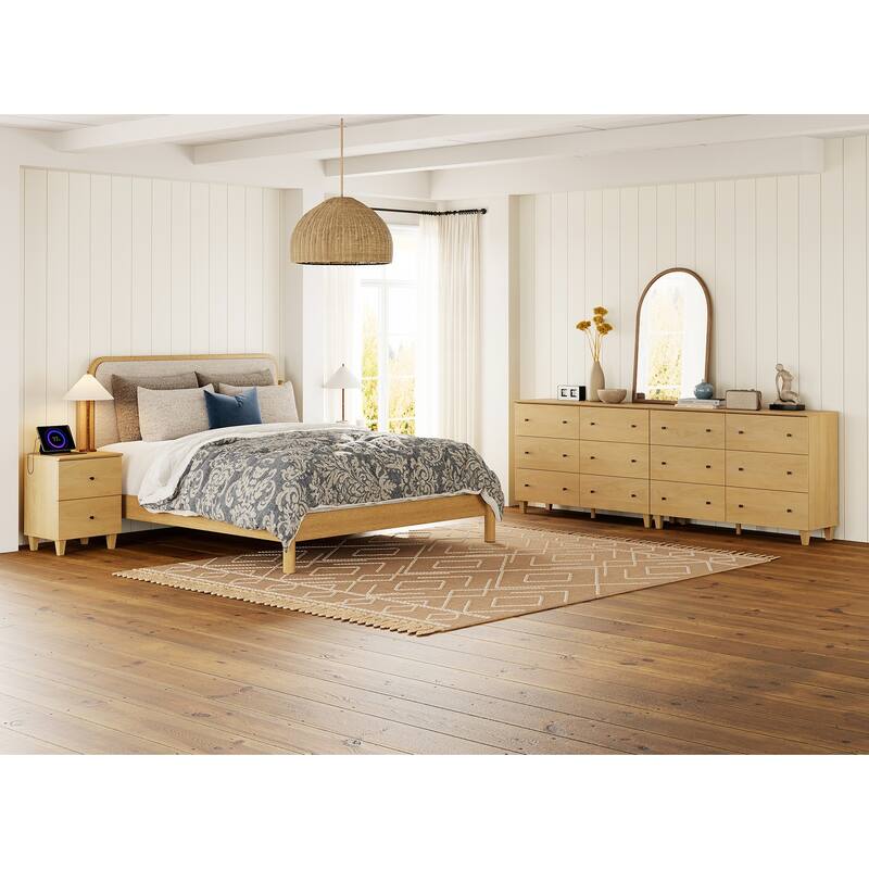 WAMPAT 12-Drawer Dresser and Nightstands Set of 3 for Bedroom - Overstock -  43123698