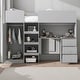 preview thumbnail 1 of 23, Full Size Loft Bed with Desk, Wardrobe, Drawers & Shelves, Wood Frame with Built-In Storage and Study Area Grey