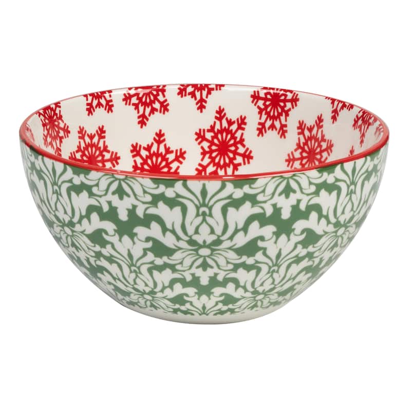 Certified International Winter Medley 30 oz. All Purpose Bowls, Set of 6 Assorted Designs - 30 oz.