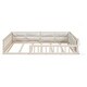 preview thumbnail 11 of 10, Full Size Wood Platform Bed with Guardrail and Pillow