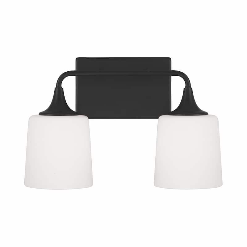 Presley 2-light Bath/ Vanity Fixture w/ Soft White Glass